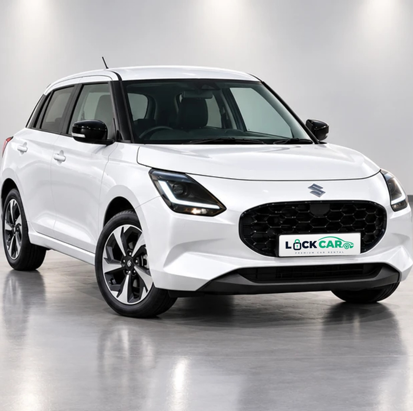 Suzuki Swift Blanche 2026 — vue trois-quarts avant